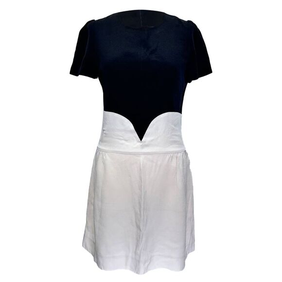 Victoria Beckham Dresses & Skirts - Victoria Victoria Beckham Crepe Puff Sleeve Mini Dress in White Acetate
